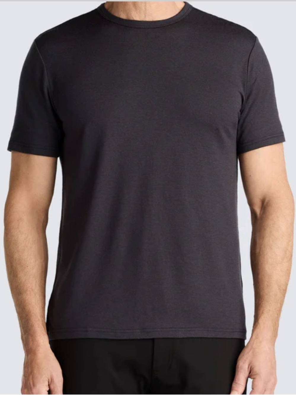 Unbound Merino - Men's Merino Crew Neck T‑Shirt. Size XL. Charcoal. Merino Wool